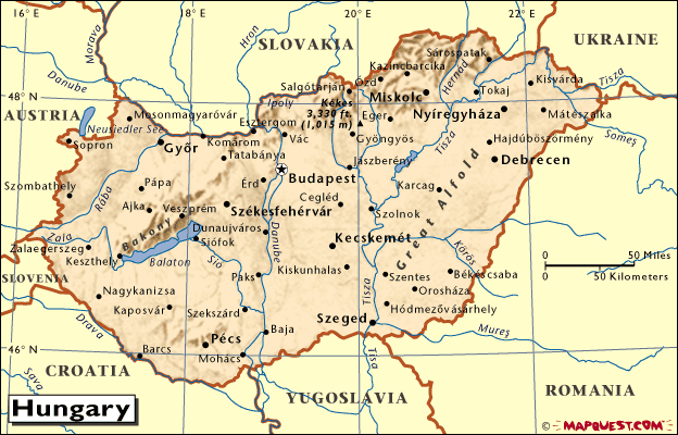 Map of Hungary